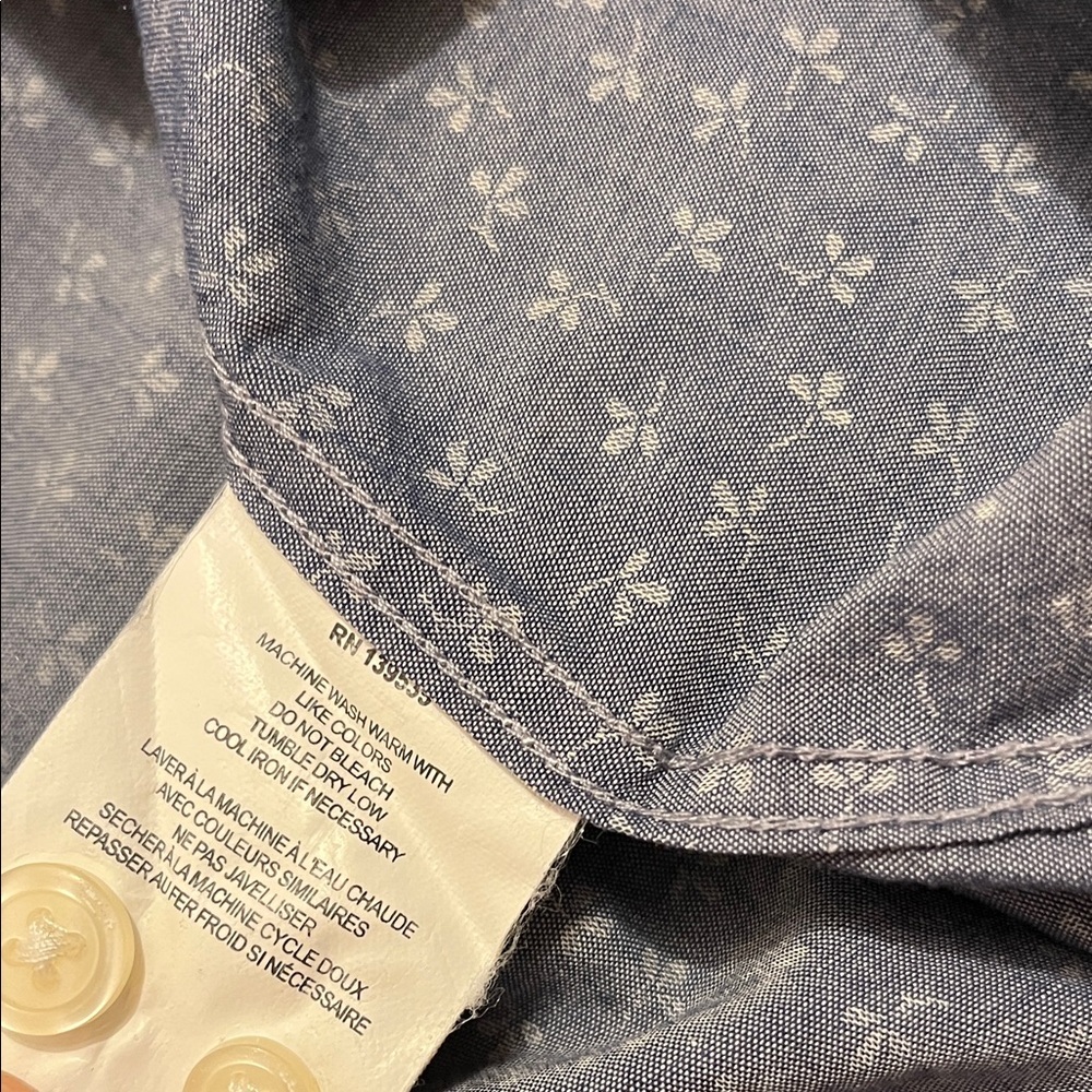 Grayers Dark Blue Patterned Button Down Shirt - image 5